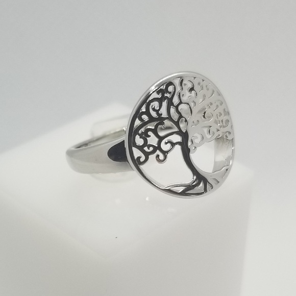 925 Sterling Silver Tree of Life Ring - Picture 6 of 8